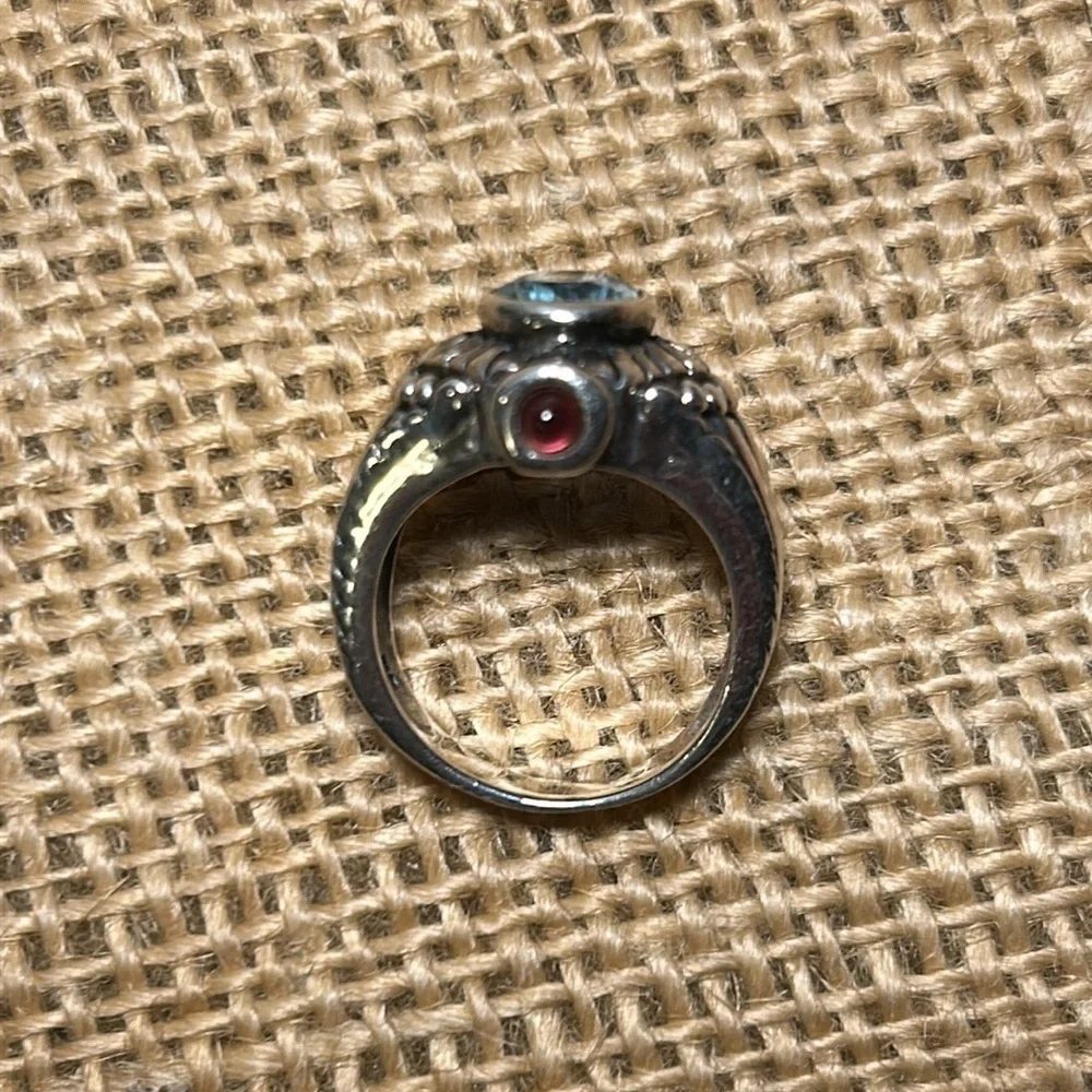 ⭐️⭐️Sterling Topaz/Ruby Ring⭐️⭐️